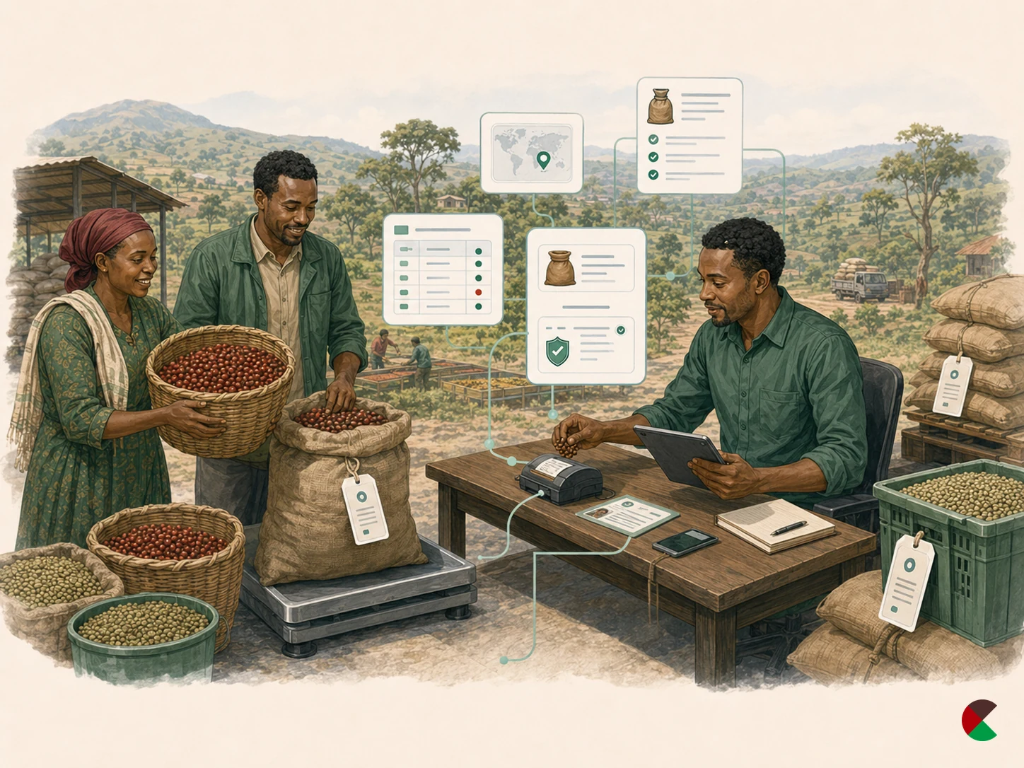 Coffee purchase and sourcing workflow
