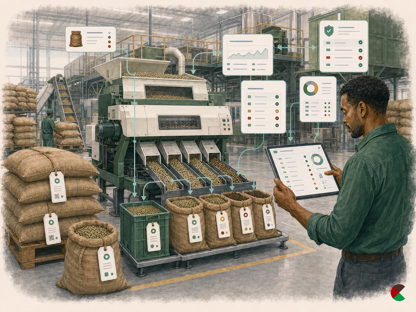 Coffee processing workflow